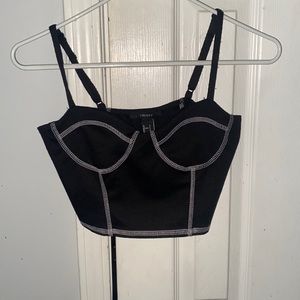 Black Embroidered Tank
